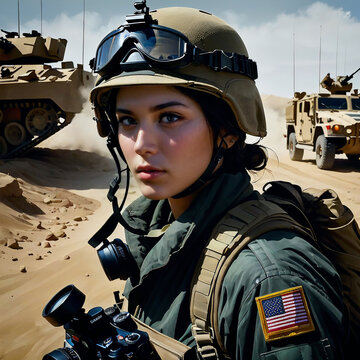 Portrait of a Female Soldier 05