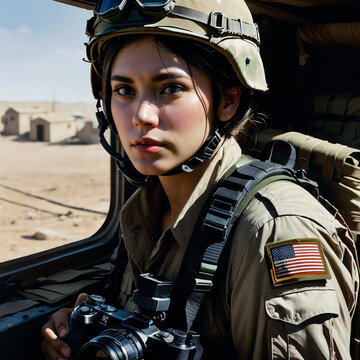 Portrait of a Female Soldier 06