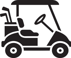 Golf Cart Silhouette vector