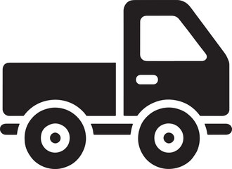 Minimalist Cargo Truck Icon vector