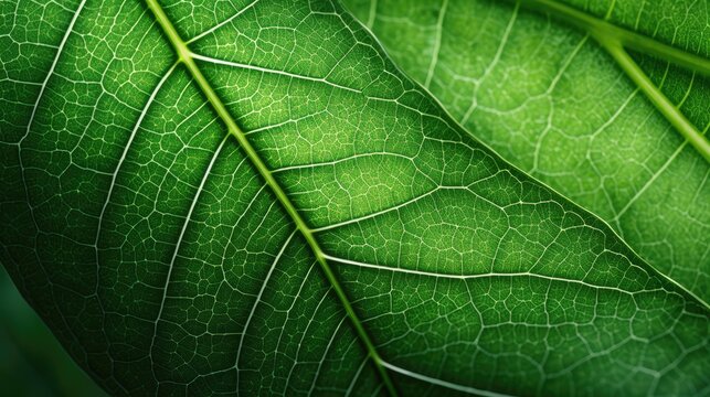 The texture of the leaves in close-up. A green tropical plant in close-up. Abstract natural background, macro.