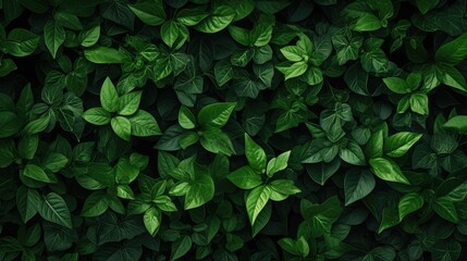 Fototapeta na wymiar Lush green foliage texture, capturing nature's intricate patterns and vibrant hues, Ai Generated.