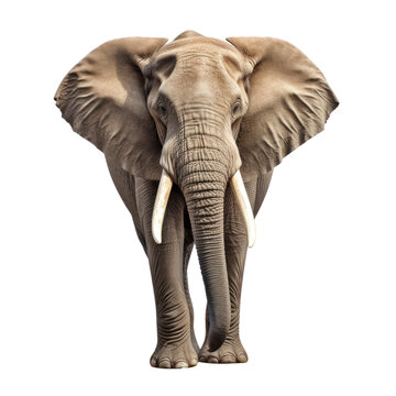 elephant , full body picture on transparency background PNG