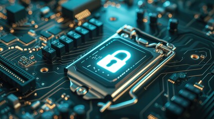 Fototapeta premium Ensure data safety with a secure connection in cybersecurity services, Ai Generated.