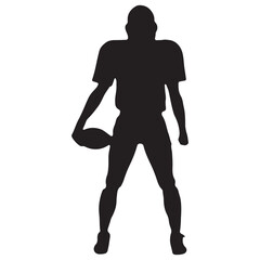 American Football Player Silhouette Vector