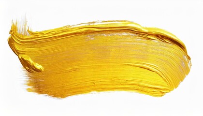 Yellow oil paint brush. Generative AI