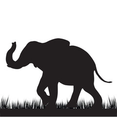 Silhouette of a ELEPHANT Illustration
