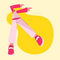 Vibrant and Playful Flat Character Illustration