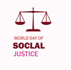World Day of Social Justice vector design