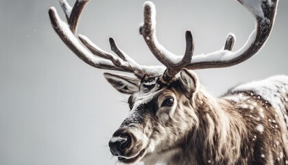 reindeer, isolated white background
