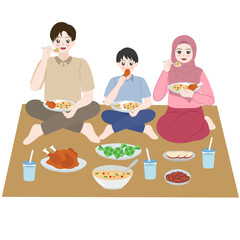 muslim iftar fasting together