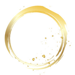 Gold Foil Frame. Gold splatter frames glitter.Gold stroke on transparent background.Abstract line hand-drawn with gold glitter. Luxury gold frames or borders for wedding invitations and wedding cards.