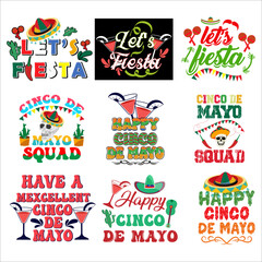 Cinco de Mayo t-shirt design Bundle