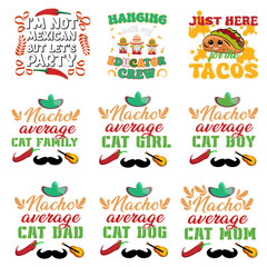 Cinco de Mayo t-shirt design Bundle