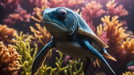 Fotobehang green sea turtle © Chessada