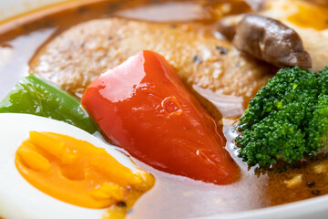 スープカレーのアップ。