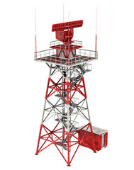 Radar Tower Station Isolated