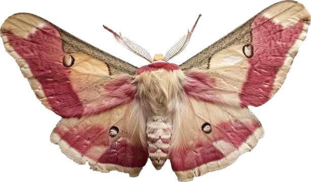 Pink butterfly isolated on transparent background. PNG - Powered by Adobe