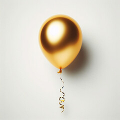 Globos dorados 3d realistas. Globo brillante colorido. Globos aislados maqueta para aniversario, fiesta de cumplea&ntilde;os. Elemento de dise&ntilde;o. Boda, puesta en marcha de decoraci&oacute;n.