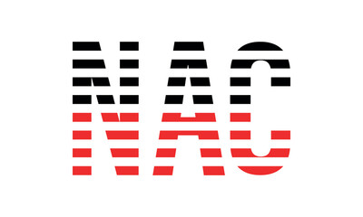 NAC three initial letter iconic line negative space minimal logo design vector template. monogram, abstract, wordmark, business, typography, minimalist, brand, company, flat, modern, unique, simple