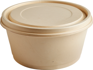 Paper bowl isolated on transparent background. PNG