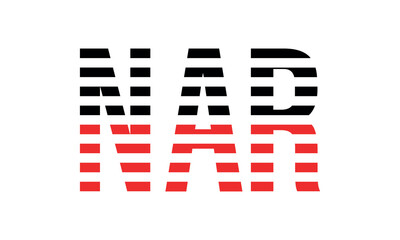 NAR three initial letter iconic line negative space minimal logo design vector template. monogram, abstract, wordmark, business, typography, minimalist, brand, company, flat, modern, unique, simple