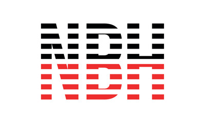 NBH three initial letter iconic line negative space minimal logo design vector template. monogram, abstract, wordmark, business, typography, minimalist, brand, company, flat, modern, unique, simple