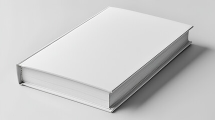 Blank white hard cover book, generative ai