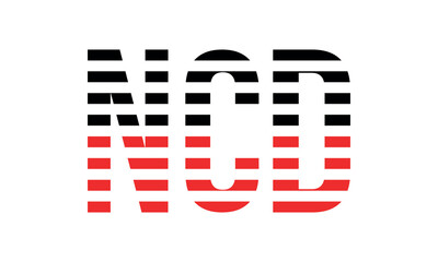 NCD three initial letter iconic line negative space minimal logo design vector template. monogram, abstract, wordmark, business, typography, minimalist, brand, company, flat, modern, unique, simple