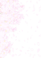 ふわふわした桜のイラスト