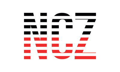 NCZ three initial letter iconic line negative space minimal logo design vector template. monogram, abstract, wordmark, business, typography, minimalist, brand, company, flat, modern, unique, simple