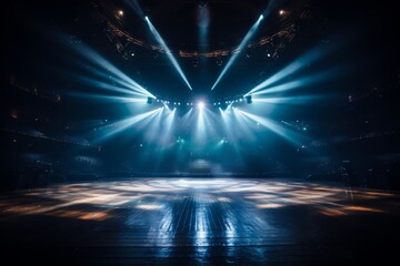 Step into the center stage with a spotlight background, featuring a single beam of light that draws...