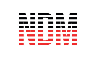 NDM three initial letter iconic line negative space minimal logo design vector template. monogram, abstract, wordmark, business, typography, minimalist, brand, company, flat, modern, unique, simple