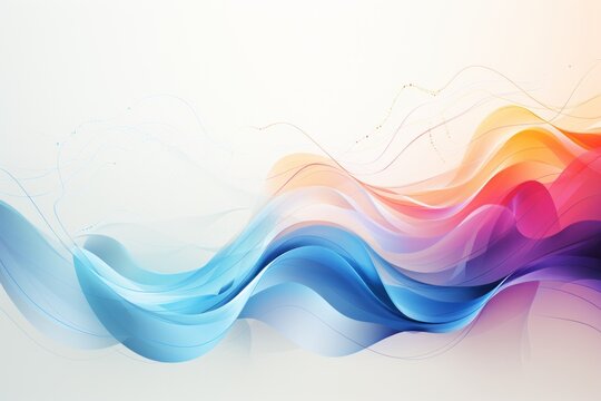 Musical rhythm to your designs with an abstract music wave background, showcasing fluid lines, vibrant waves, Generative AI 