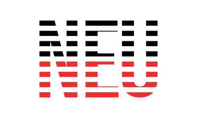 NEU three initial letter iconic line negative space minimal logo design vector template. monogram, abstract, wordmark, business, typography, minimalist, brand, company, flat, modern, unique, simple