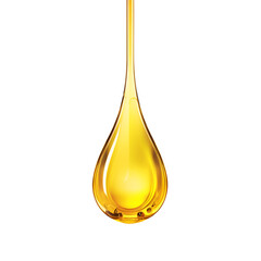Illustration of olive oil or honey droplets, isolated on transparent background.