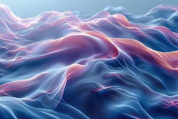 Fototapeta premium Abstract wave background. Generative AI.