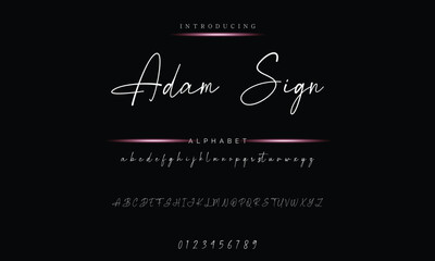 signature Font Calligraphy Logotype Script Brush Font Type Font lettering handwritten