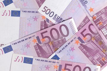 Fünfhunderter Geldscheine in der Währung Euro