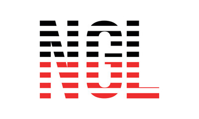 NGL three initial letter iconic line negative space minimal logo design vector template. monogram, abstract, wordmark, business, typography, minimalist, brand, company, flat, modern, unique, simple