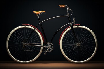 A vintage bicycle with a classic design