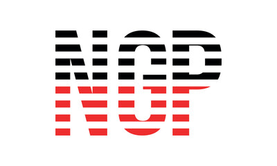 NGP three initial letter iconic line negative space minimal logo design vector template. monogram, abstract, wordmark, business, typography, minimalist, brand, company, flat, modern, unique, simple