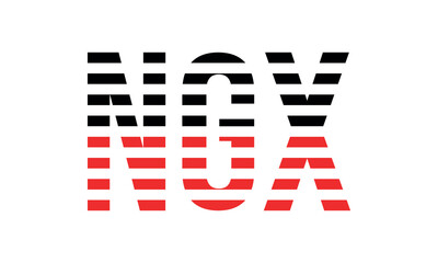 NGX three initial letter iconic line negative space minimal logo design vector template. monogram, abstract, wordmark, business, typography, minimalist, brand, company, flat, modern, unique, simple