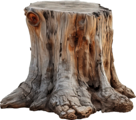 Stump isolated on transparent background. PNG