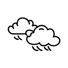 Fototapeta premium Weather line icon, cloud icon. Simple flat outline sign for web, forecast app. 
