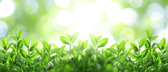 a close up of a green plant with sunlight shining through the leaves on the top and bottom of the plant.