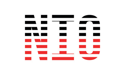 NIO three initial letter iconic line negative space minimal logo design vector template. monogram, abstract, wordmark, business, typography, minimalist, brand, company, flat, modern, unique, simple