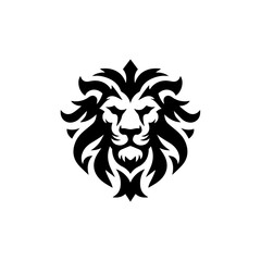 Logo design with the shape of a lion head