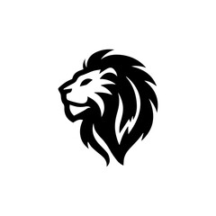Logo design with the shape of a lion head