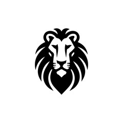 Logo design with the shape of a lion head